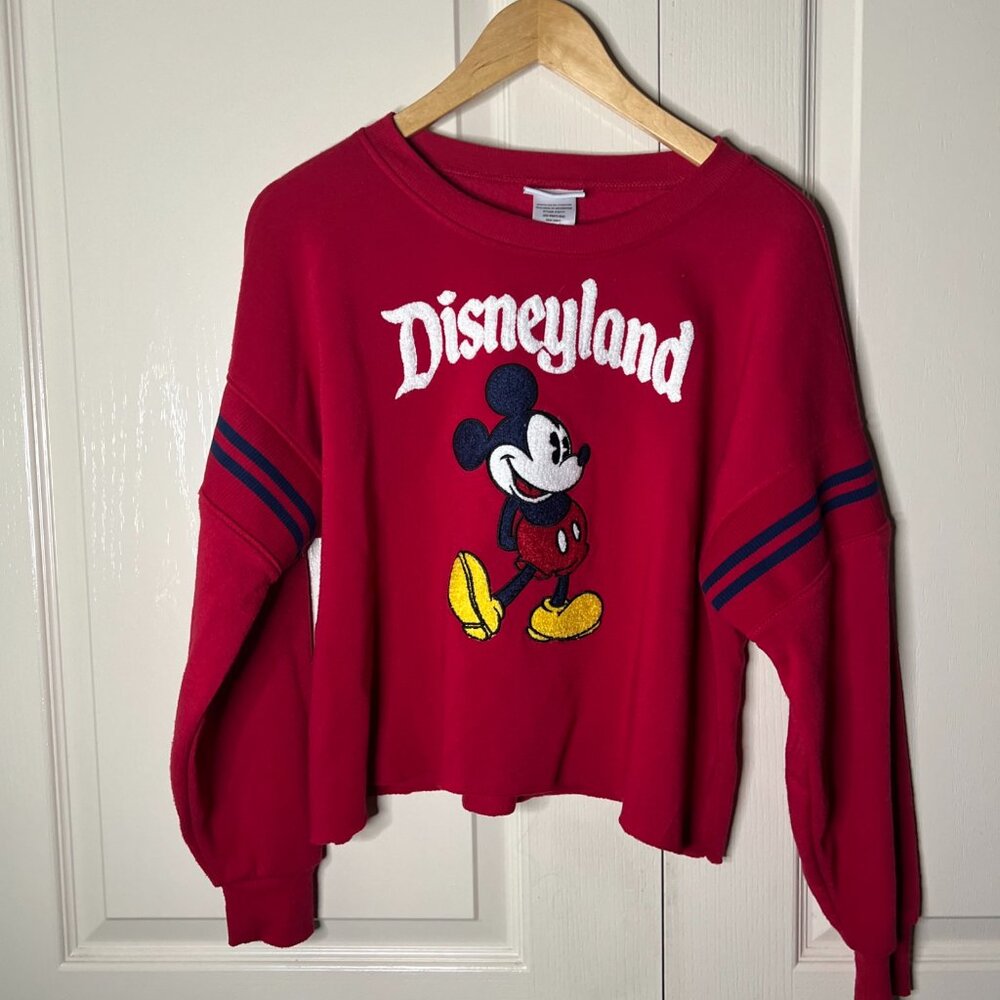 Disneyland Disney Cropped Embroidered Sweatshirt